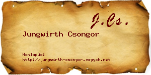 Jungwirth Csongor névjegykártya