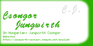 csongor jungwirth business card